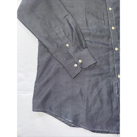 Black Label By Ruffini L 16-16 1/2 34/35 Slim Fit Button Down Diamond Pattern - Picture 6 of 10